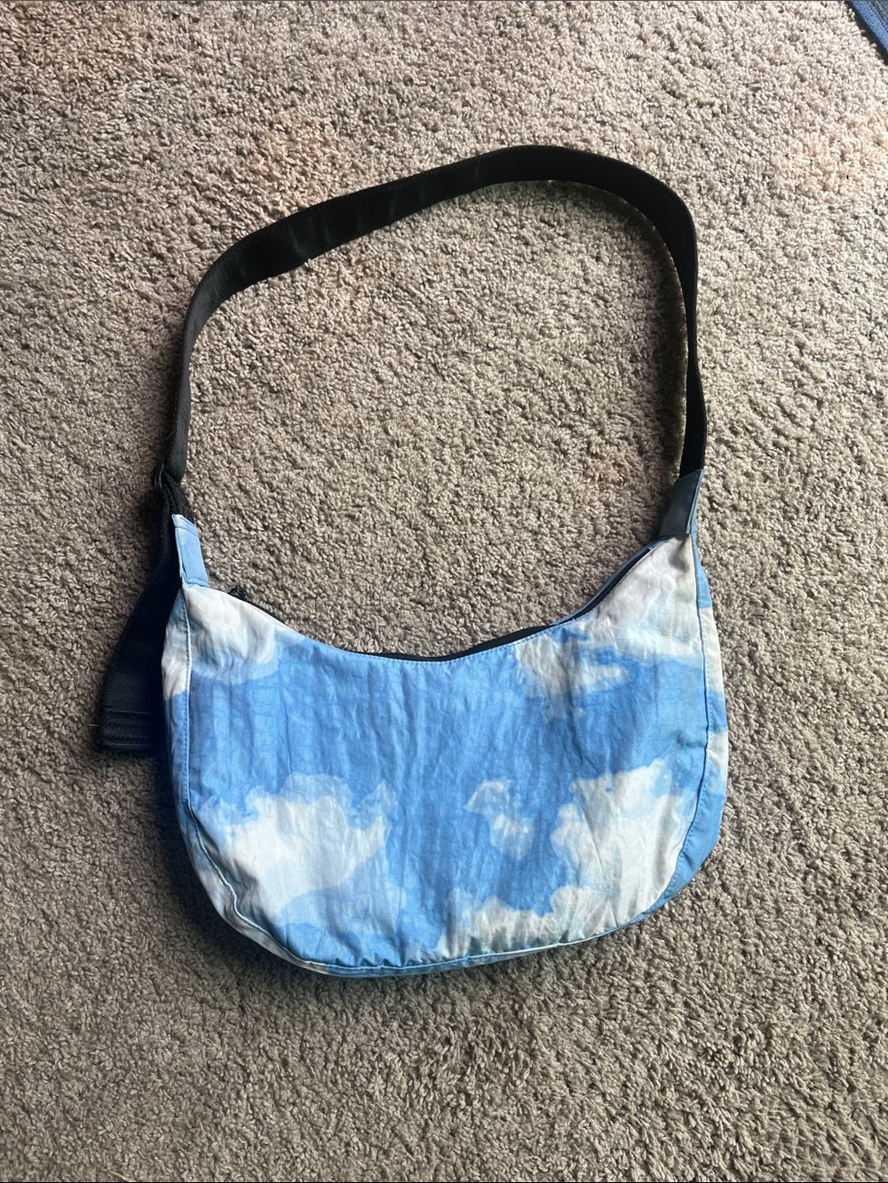 Cloud Print crescent bag